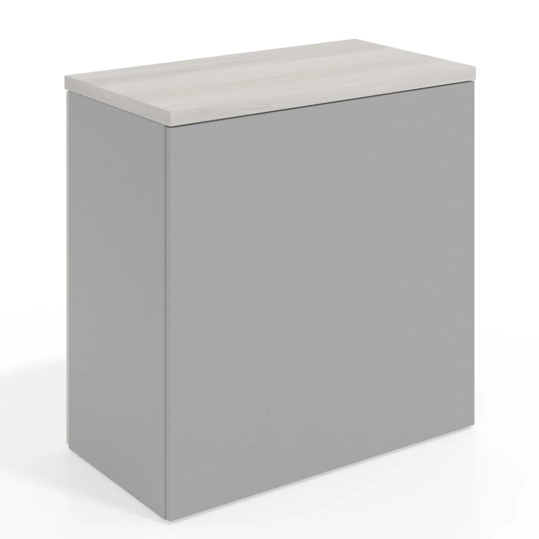 Armario de oficina Basic 2 alturas, medida 78x80 con puertas