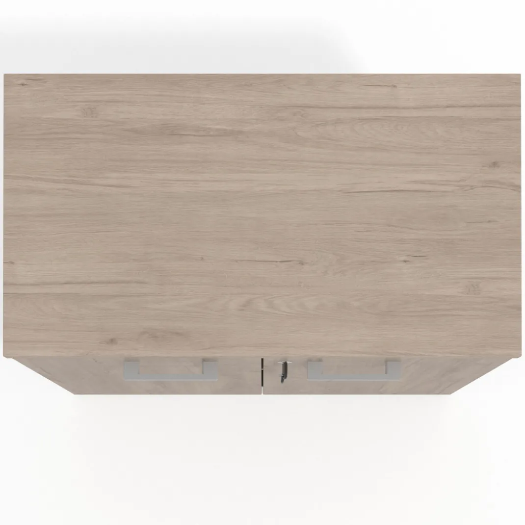 Armario de oficina Basic 2 alturas, medida 78x80 con puertas