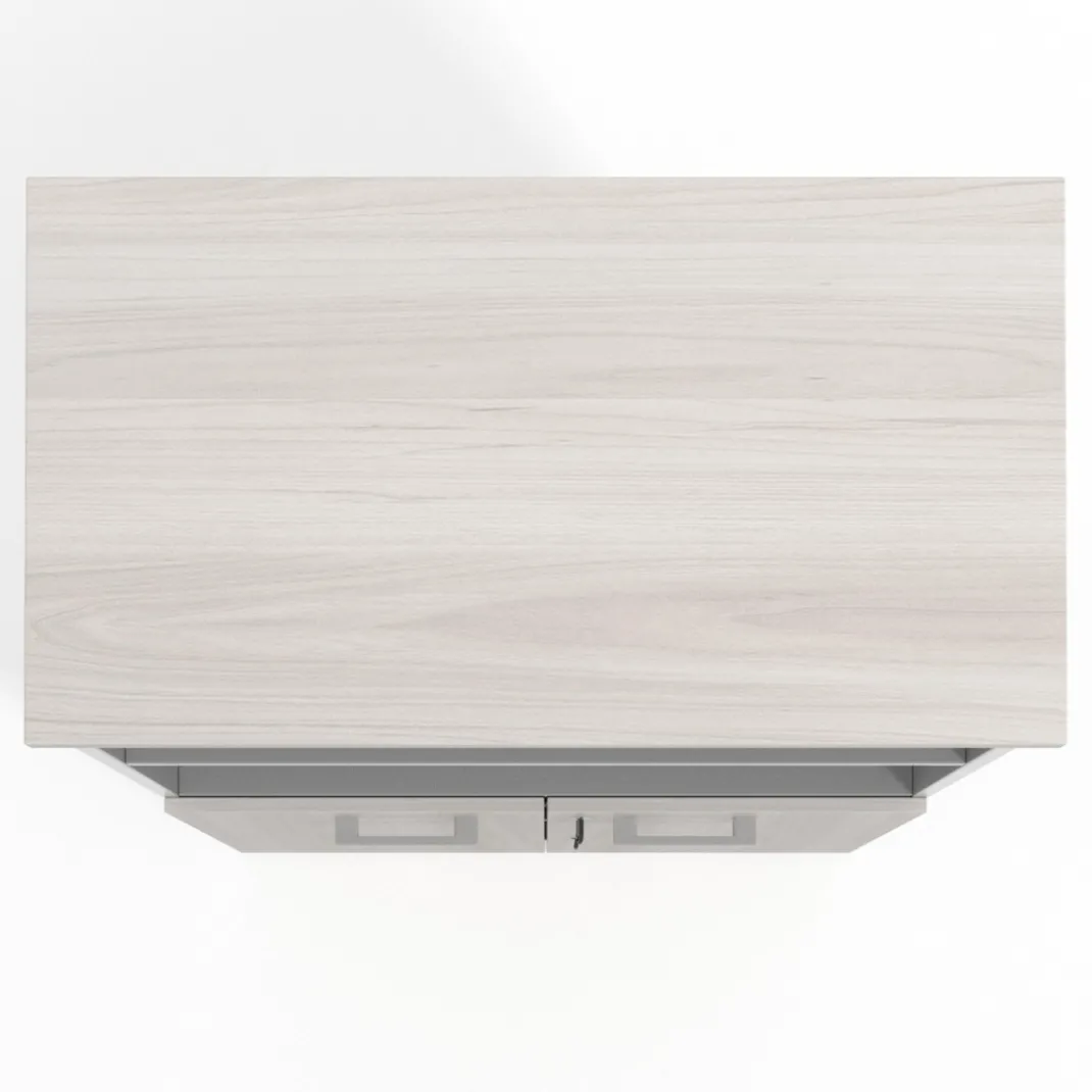 Armario de oficina Basic, medida 155x80cm con puerta baja