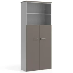 Armario de oficina Colors con puerta + estantes, medida 236x100