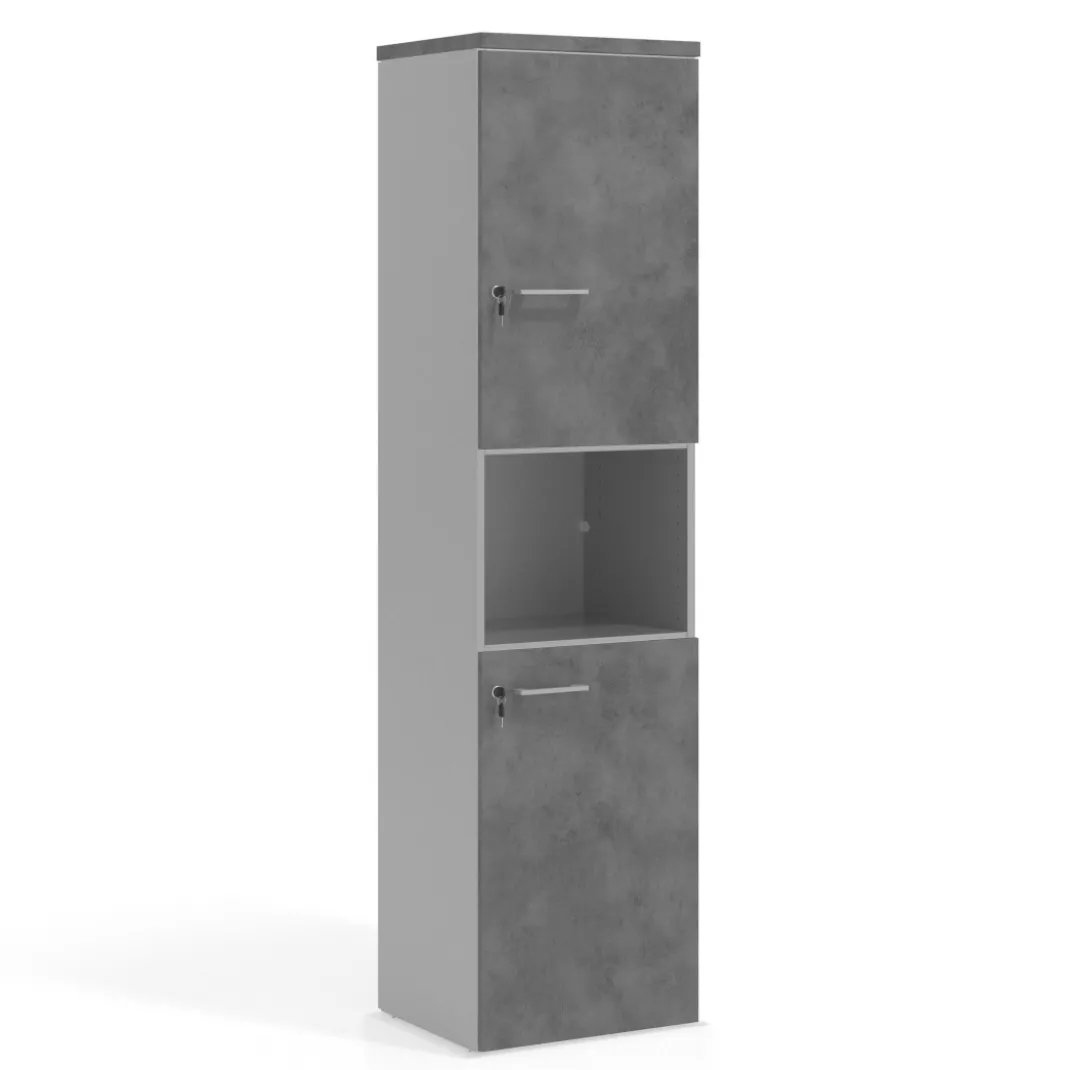 Armario de oficina Colors con doble puerta mediana, medida 193x50