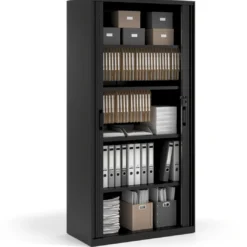 Armario de persiana Strong 185x92cm, estructura negro