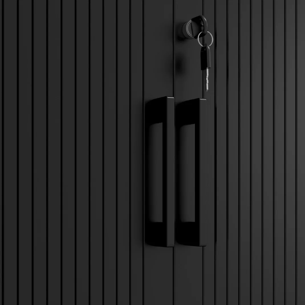 Armario de persiana Strong 185x120cm, estructura negro