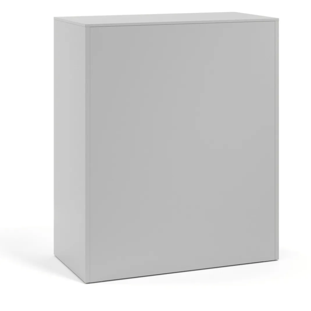 Armario metálico para oficina con puertas de melamina Strong 109x92cm, estructura aluminio