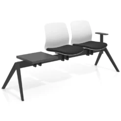 Bancada Sala de Espera Nexus 2 asientos + mesa, pata nylon