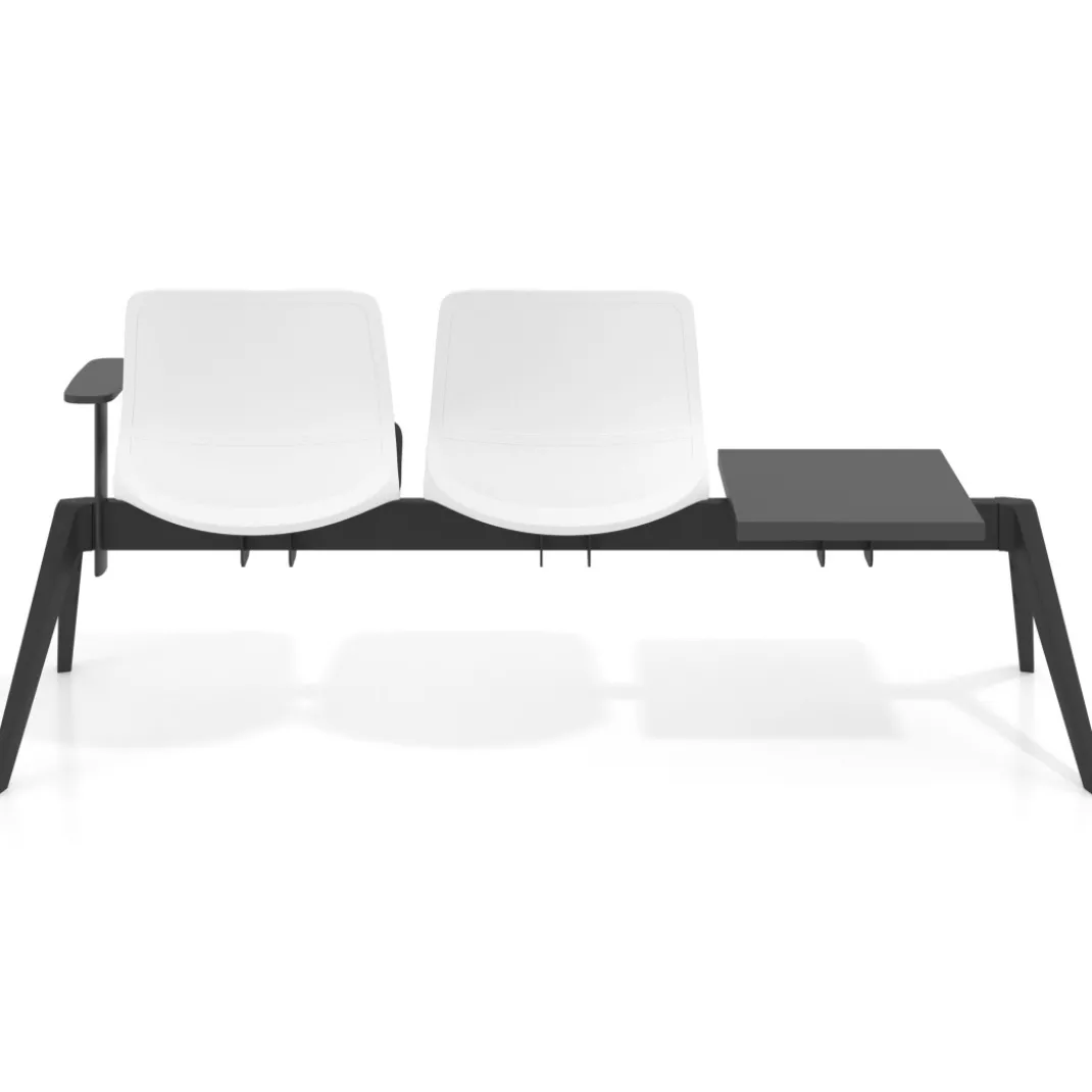 Bancada Sala de Espera Nexus 2 asientos + mesa, pata nylon