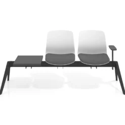 Bancada Sala de Espera Nexus 2 asientos + mesa, pata nylon