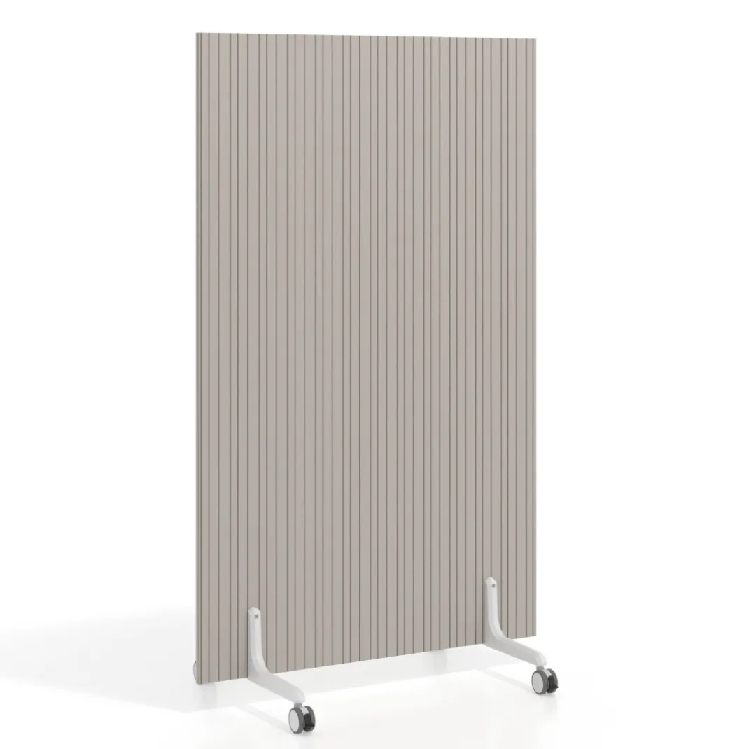 Biombo separador pared móvil Hover en melamina, posición vertical, ancho 100cm