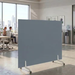 Biombo separador pared móvil Hover en melamina, posición horizontal, alto 120cm