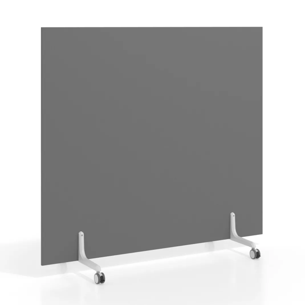 Biombo separador pared móvil Hover en melamina, posición horizontal, alto 140cm