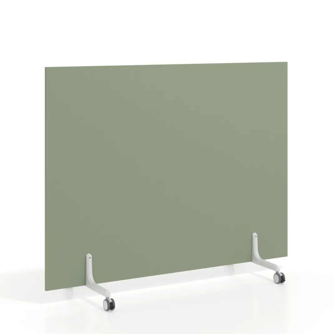 Biombo separador pared móvil Hover en melamina, posición horizontal, alto 120cm