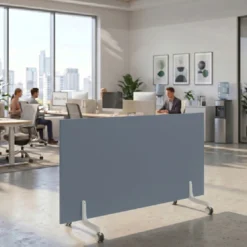 Biombo separador pared móvil Hover en melamina, posición horizontal, alto 80cm