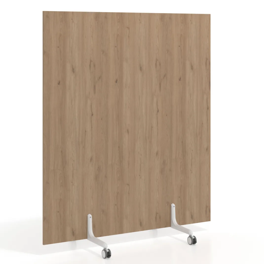 Biombo separador pared móvil Hover en melamina, posición vertical, ancho 140cm