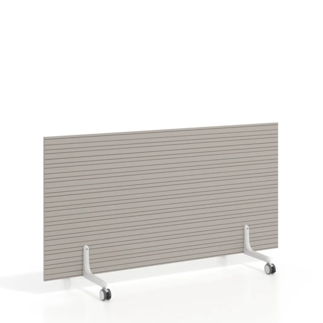 Biombo separador pared móvil Hover en melamina, posición horizontal, alto 80cm