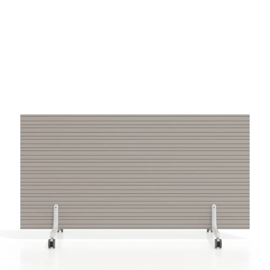 Biombo separador pared móvil Hover en melamina, posición horizontal, alto 80cm
