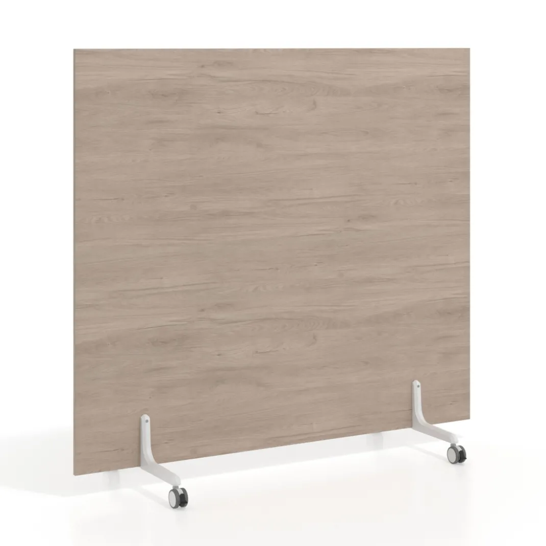 Biombo separador pared móvil Hover en melamina, posición horizontal, alto 140cm