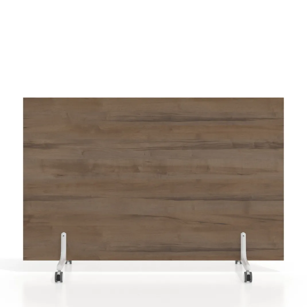 Biombo separador pared móvil Hover en melamina, posición horizontal, alto 100cm