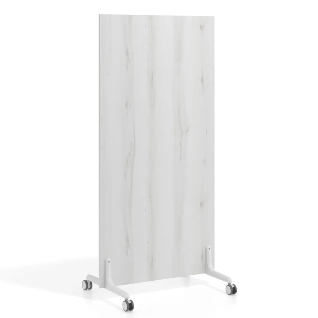 Biombo separador pared móvil Hover en melamina, posición vertical, ancho 80cm