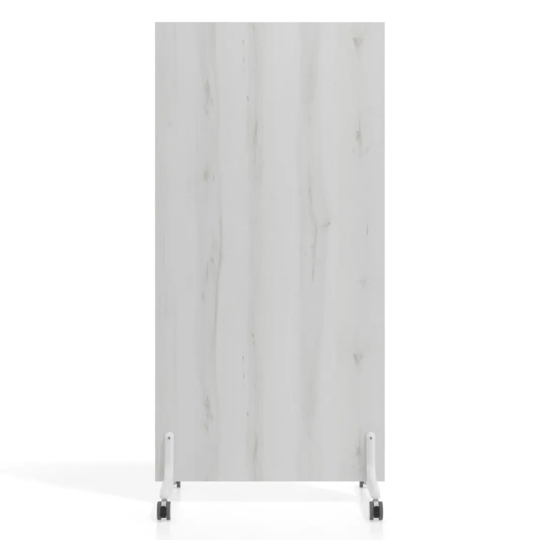 Biombo separador pared móvil Hover en melamina, posición vertical, ancho 80cm