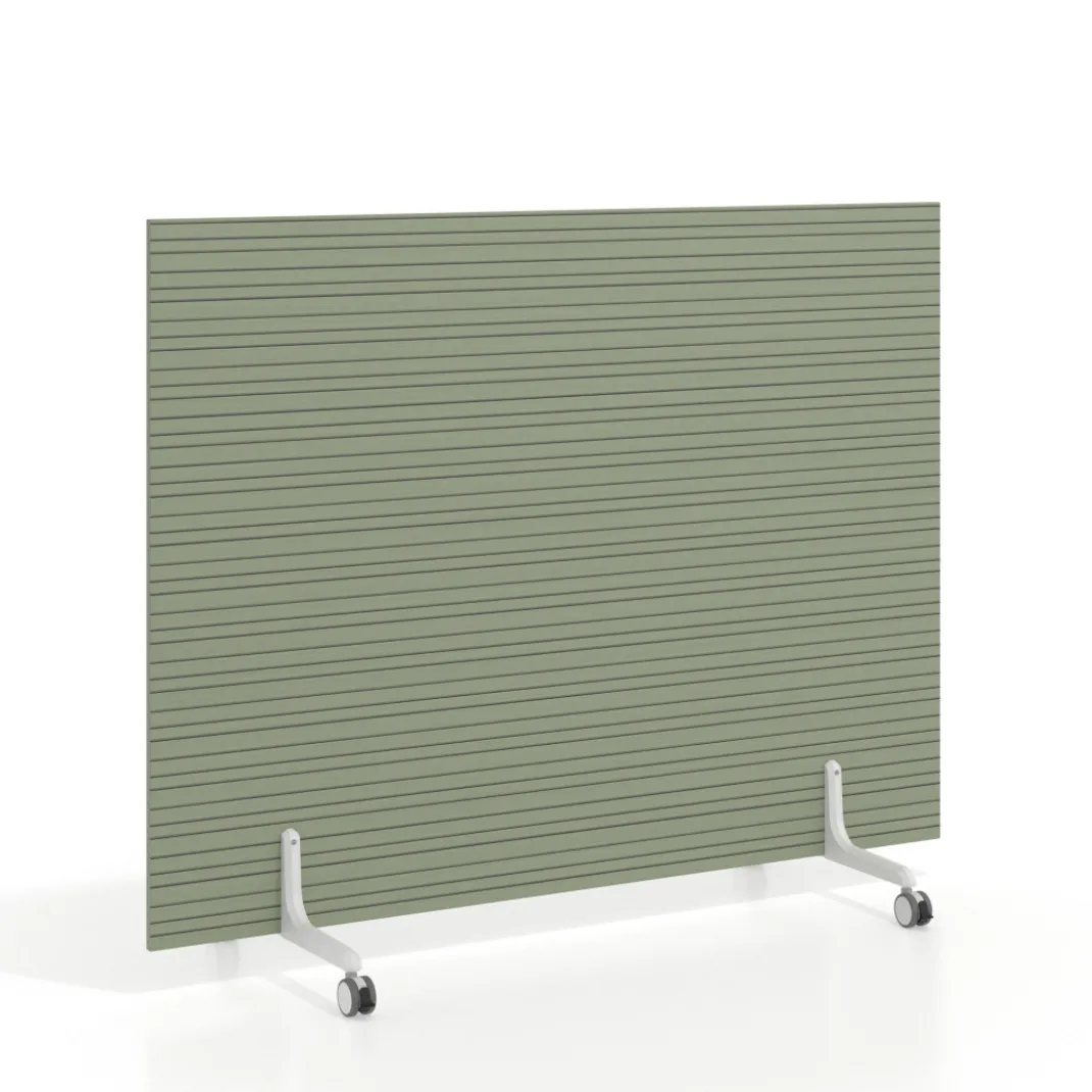 Biombo separador pared móvil Hover en melamina, posición horizontal, alto 120cm