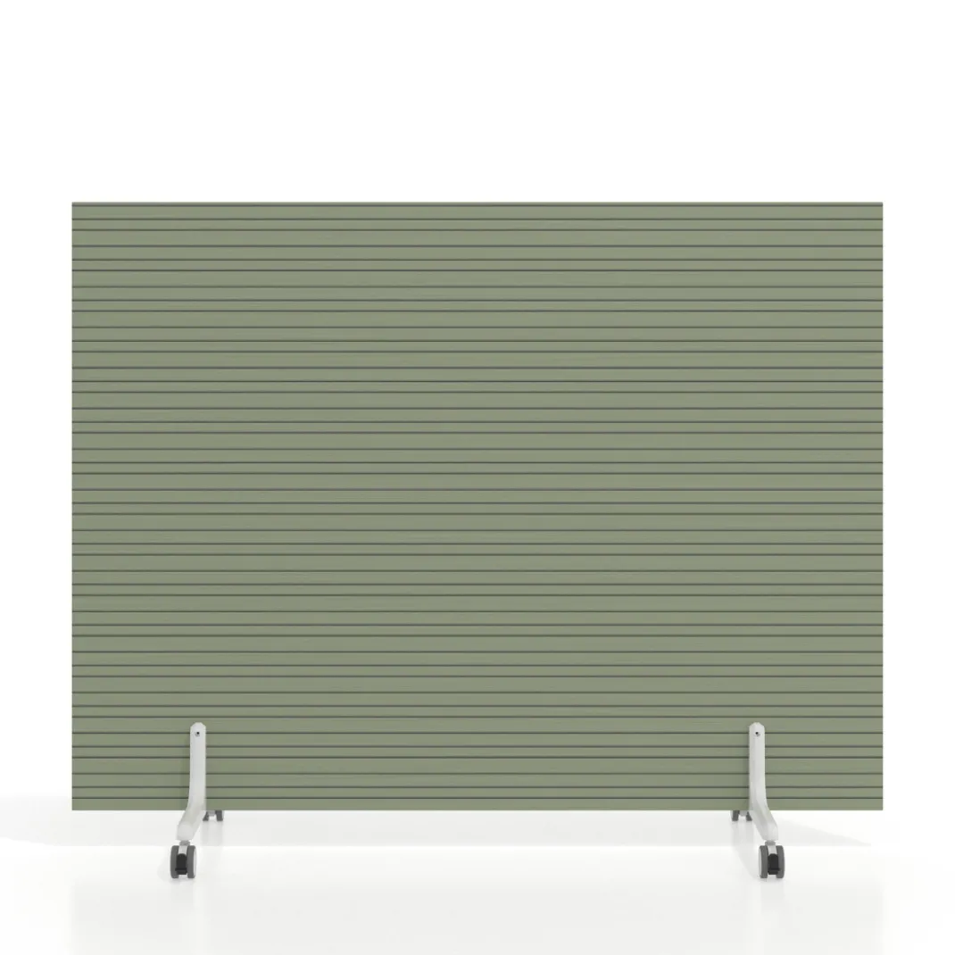 Biombo separador pared móvil Hover en melamina, posición horizontal, alto 120cm