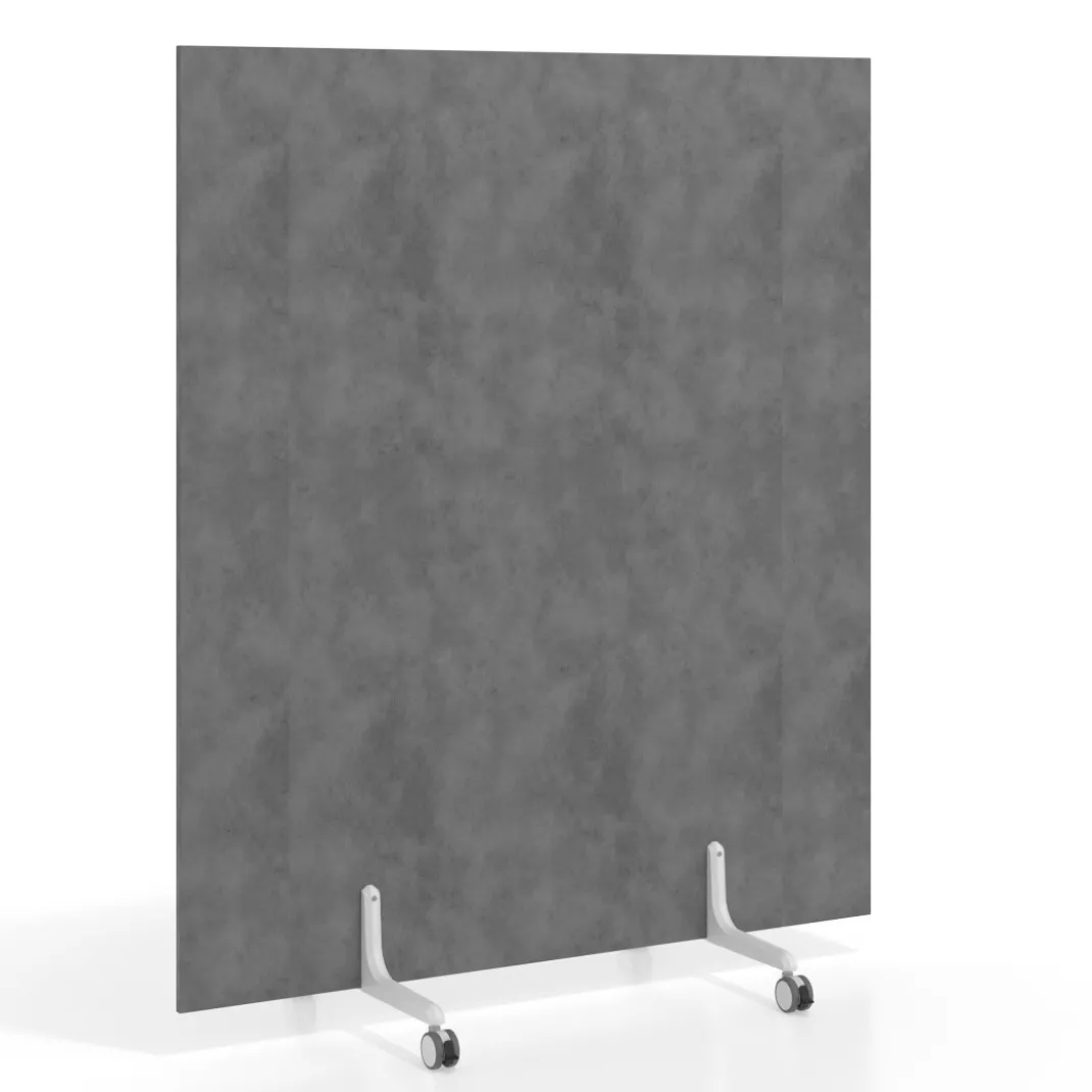 Biombo separador pared móvil Hover en melamina, posición vertical, ancho 140cm