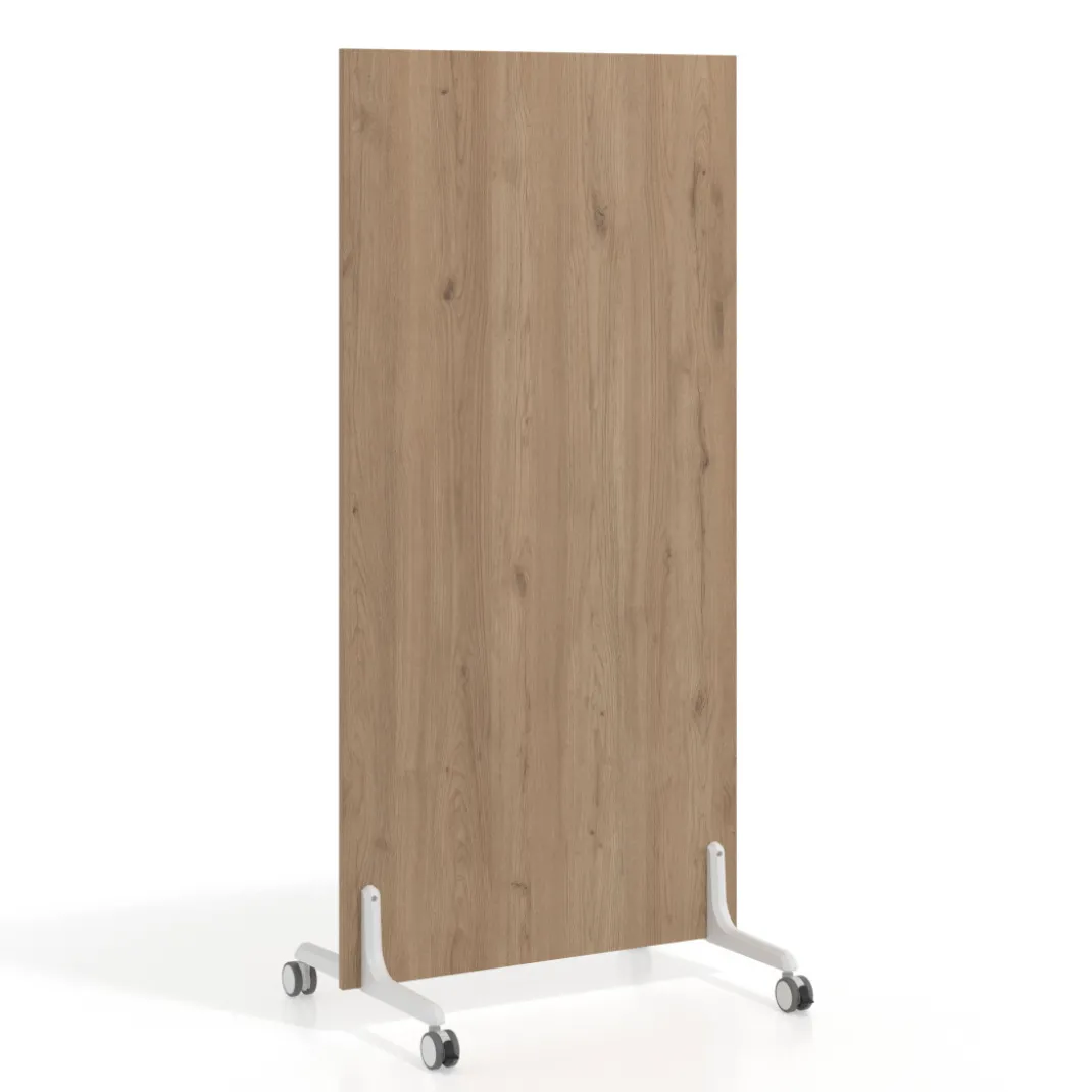 Biombo separador pared móvil Hover en melamina, posición vertical, ancho 80cm