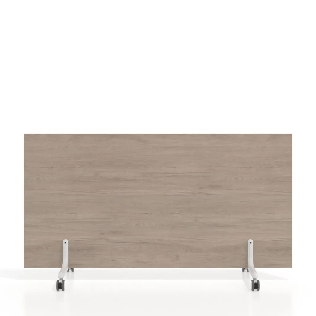 Biombo separador pared móvil Hover en melamina, posición horizontal, alto 80cm