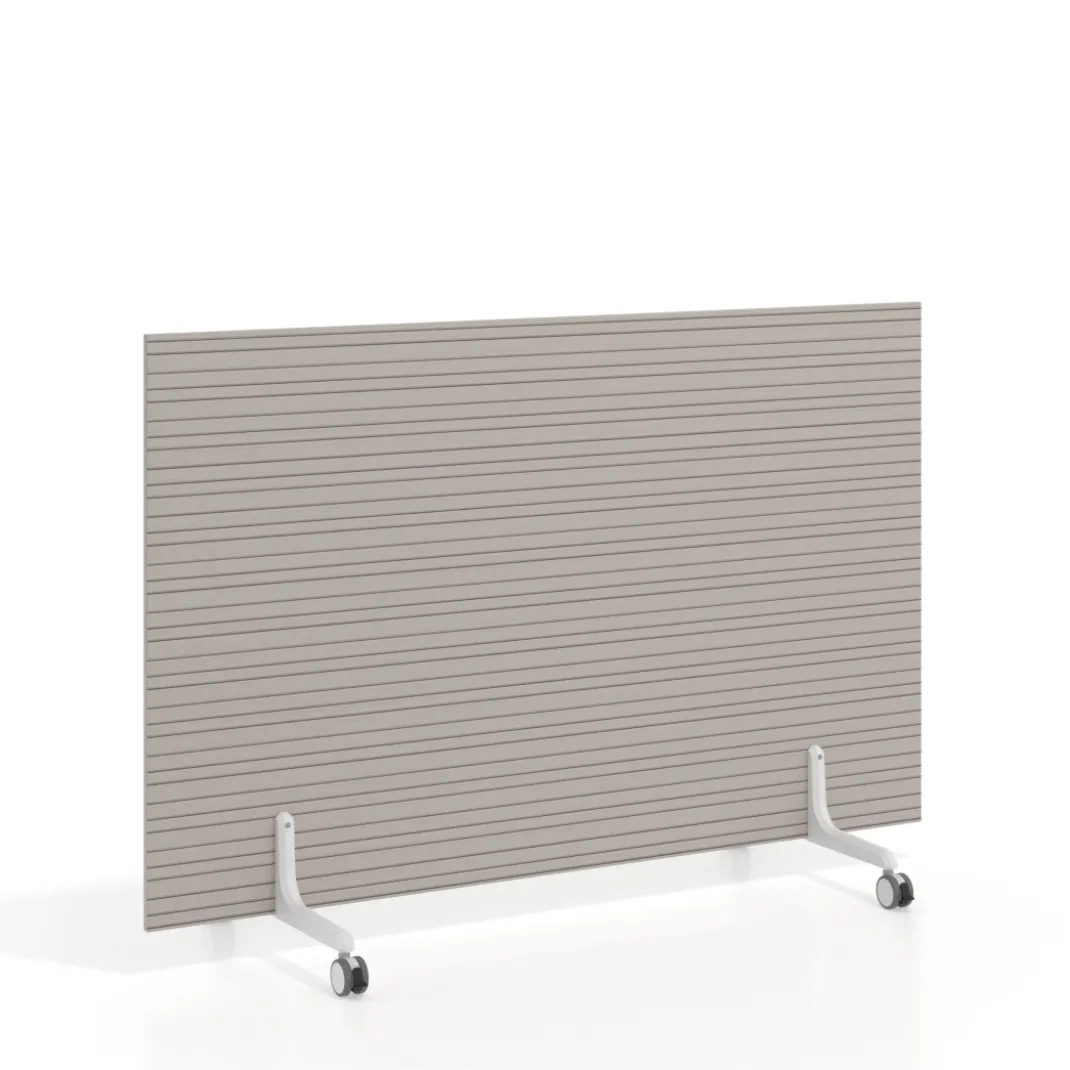 Biombo separador pared móvil Hover en melamina, posición horizontal, alto 100cm