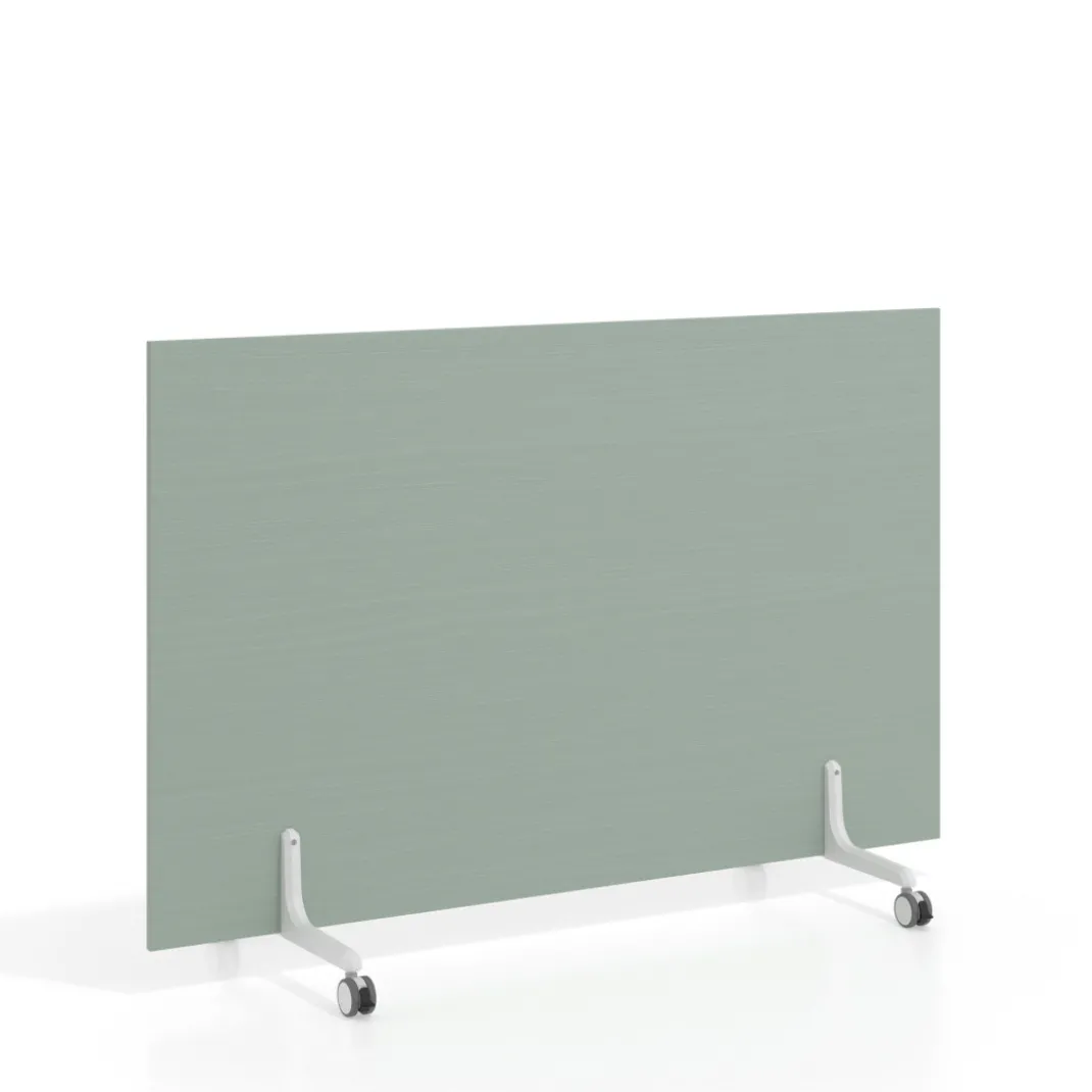 Biombo separador pared móvil Hover en melamina, posición horizontal, alto 100cm