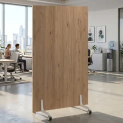 Biombo separador pared móvil Hover en melamina, posición vertical, ancho 100cm