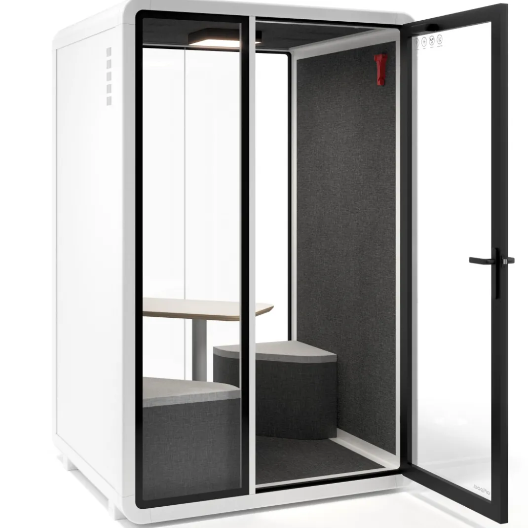 Cabina acústica Ofipod 2 personas, estructura blanca