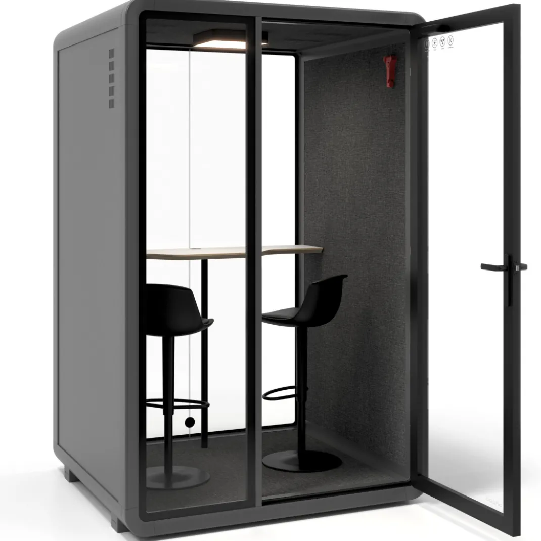 Cabina acústica Ofipod 2 personas, estructura negra