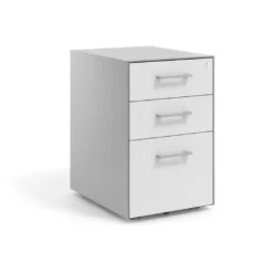 Cajonera de oficina Strong 2 cajones + archivo estructura aluminio frontales melamina