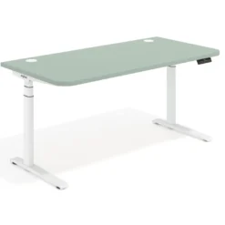 Escritorio Elevable Erghos Axis estructura blanca 2 cantos curvos