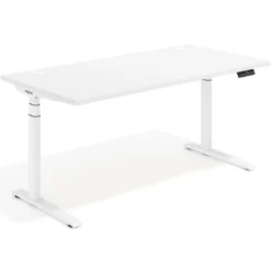 Escritorio Elevable Erghos Axis estructura blanca canto recto