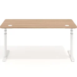 Escritorio Elevable Erghos Axis estructura blanca 4 cantos curvos