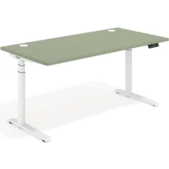 Escritorio Elevable Erghos Axis estructura blanca canto recto