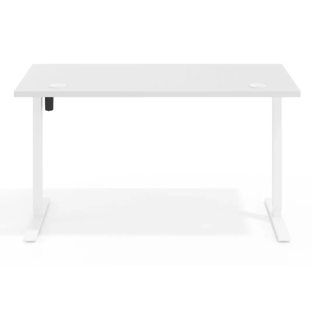 Escritorio Elevable Erghos Basic estructura blanca canto recto