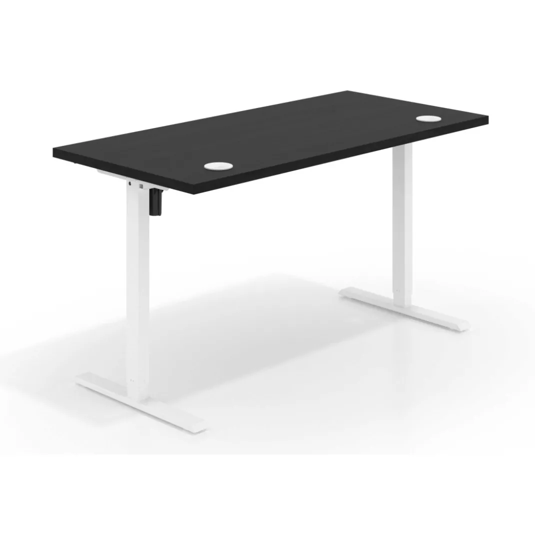 Escritorio Elevable Erghos Basic estructura blanca canto recto