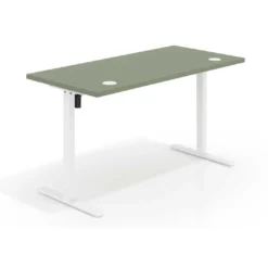 Escritorio Elevable Erghos Basic estructura blanca canto recto