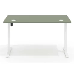 Escritorio Elevable Erghos Basic estructura blanca canto recto
