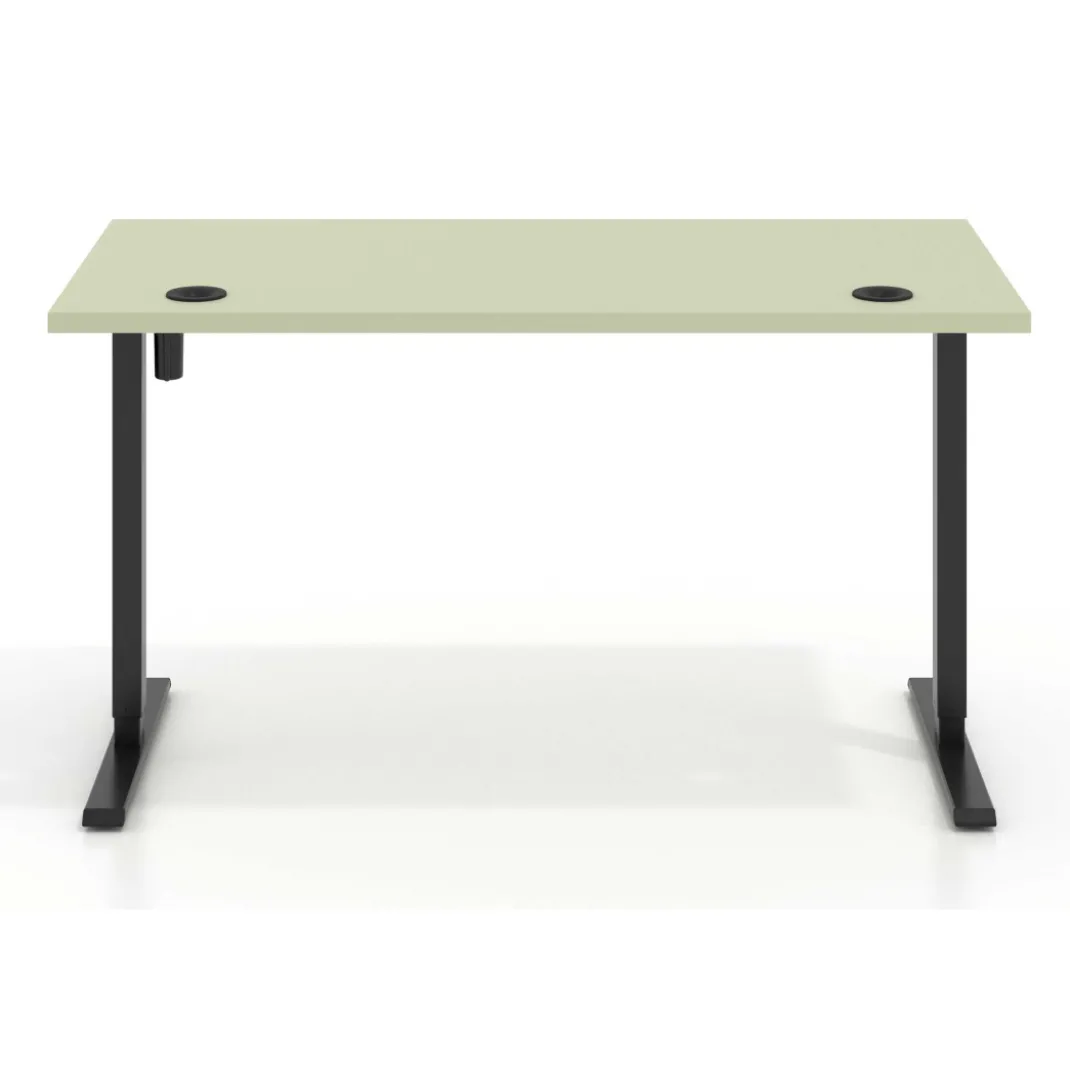 Escritorio Elevable Erghos Basic estructura negro canto recto