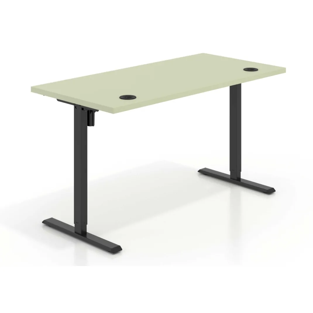 Escritorio Elevable Erghos Basic estructura negro canto recto