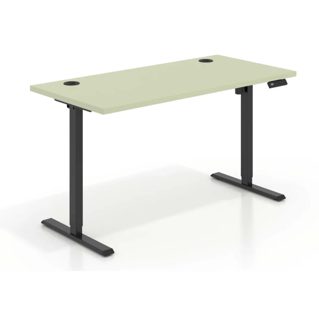 Escritorio Elevable Erghos Basic estructura negro canto recto