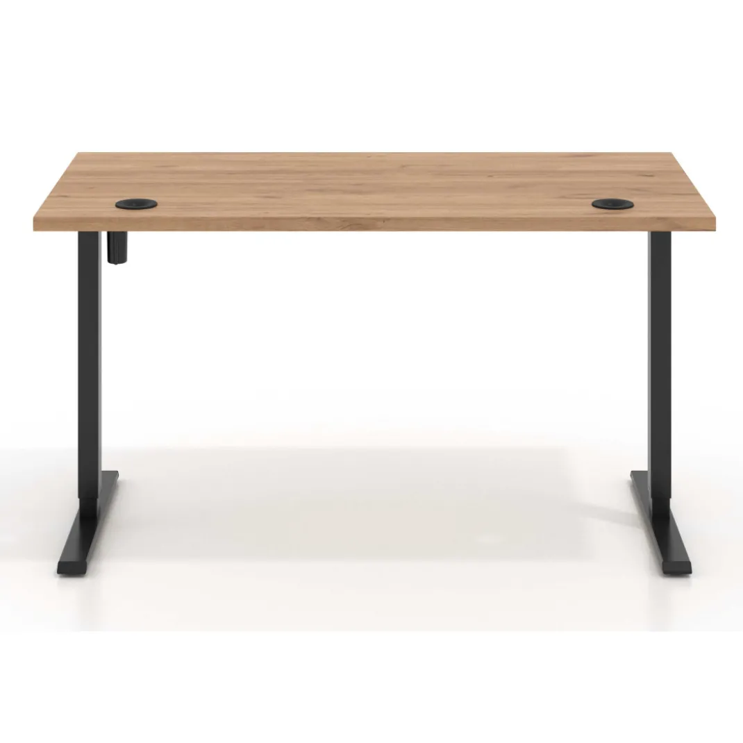 Escritorio Elevable Erghos Basic estructura negro canto recto