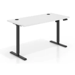 Escritorio Elevable Erghos Basic estructura negro canto recto