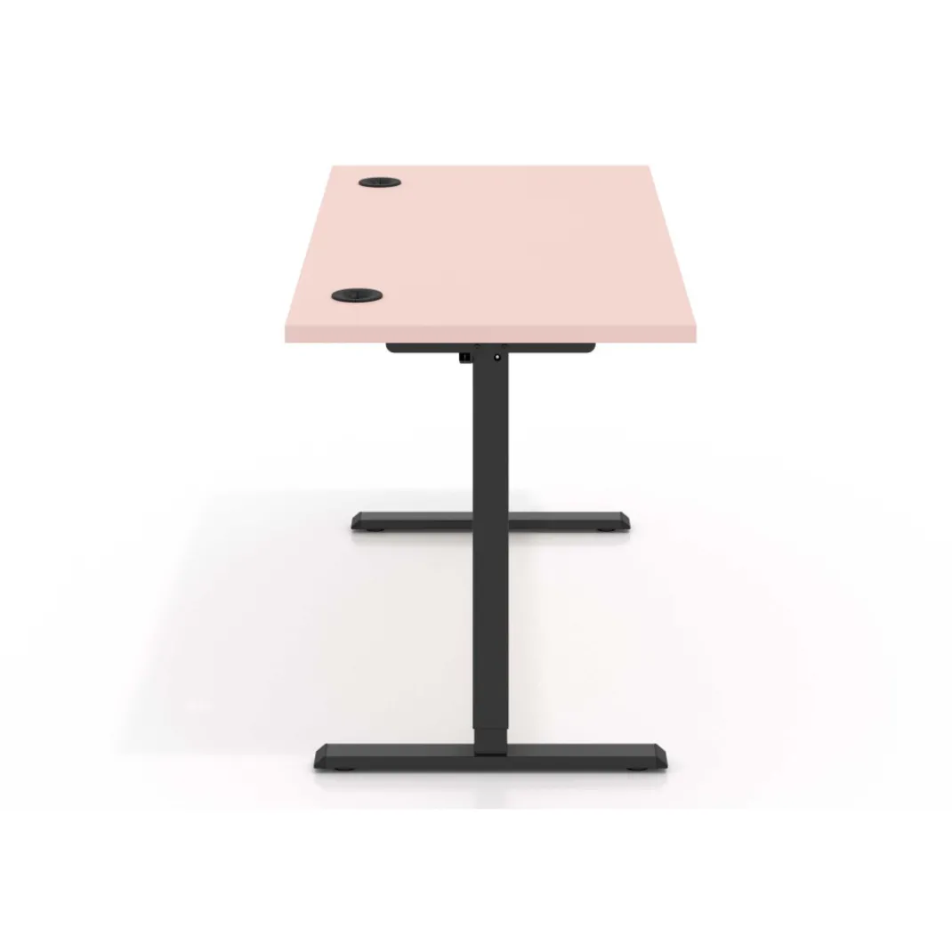 Escritorio Elevable Erghos Basic estructura negro canto recto