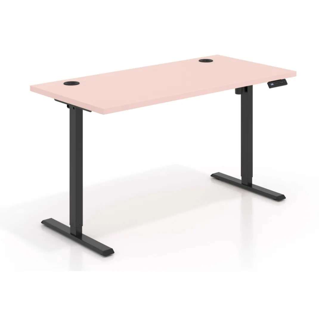 Escritorio Elevable Erghos Basic estructura negro canto recto