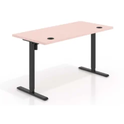Escritorio Elevable Erghos Basic estructura negro canto recto